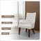 Leisuremod Spruce Collection Modern Wooden Dining Chair in Beige Velvet, 2PK SC24BGF2 - alternate 4