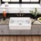 Kingston Brass 33" Fireclay Single Bowl Farmhouse Kitchen Sink with Bottom Grid and Strainer, Matte White KGPF331810EBC - alternate 3