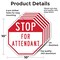 Signmission Stop For Attendant, 10 inch X 10 inch, Aluminum Metal Signs, 5PK OC-A-5Pack-10-208 - alternate 3