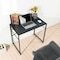 Homeroots 39" Brown and Black Wood and Metal H-Shape Computer Desk 568040 - alternate 3