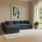 Homeroots 121" Gray Corduroy Compression Foam Sofa 719552 - alternate 3