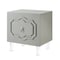 Homeroots 24" Light Gray and Clear Wood and Acrylic End Table With Shelf 544104 - alternate 5