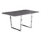 Homeroots 59" Taupe And Silver Metal Sled Base Dining Table 332625 - alternate 1