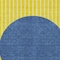 Homeroots 9' X 12' Yellow And Blue Striped Washable Indoor Outdoor Area Rug 597215 - alternate 5