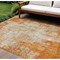 Homeroots 10' X 14' Orange And Ivory Abstract Washable Indoor Outdoor Area Rug 612345 - alternate 1