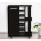 Homeroots Black Rolling Bar Cart With Wine Storage 477740 - alternate 3