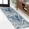 Jonathan Y Eleni Contemporary Glam Abstract Marble Turquoise/Cream 2 ft. x 8 ft. Runner Rug SEU301C-28 - alternate 1