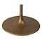 Homeroots 47" White And Gold Rounded Steel Pedestal Base Dining Table 394609 - alternate 3