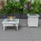 Leisuremod Walbrooke White Patio Conversation, Square Fire Pit with Slats Design & Tank Holder, Light Grey WWS-27-20-57-31-LGR - alternate 3