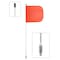 Safetywhips Warning Whip Light Duty Whip with Flag, White Whip, Orange Flag, Fiberglass Whip, Nylon Flag ATV308-3-M - alternate 1