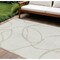 Homeroots 9' X 12' Ivory And Beige Abstract Washable Indoor Outdoor Area Rug 597491 - alternate 1