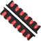 Simple Deluxe Horizontal Fishing Rod Holders Wall-Mounted - Fishing Rod Rack, Great Fishing Pole Holder and Rack SOFISHRODRACKHRED - alternate 1