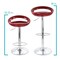 Elama 2 Piece Retro Adjustable Bar Stool in Cherry with Chrome Base ELM-806-CHERRY - alternate 4