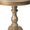 Homeroots 25" Champagne Wood Round End Table 493224 - alternate 3