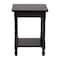 Baxton Studio Niklas Nightstand with Twisted Legs - 1-Drawer Bedroom Side Table with Storage Shelf, Black 266-14636-ZORO - alternate 5