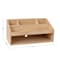 Martha Stewart Weston Wooden Desktop Organizer Caddy W/Open Lower Storage Compartment, Paulownia Wood, Light Natural LY-E20615-NAT-MS - alternate 4