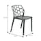 Leisuremod Modern Dynamic Dining Chair, Transparent Black DC19TBL - alternate 5