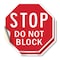Signmission Stop Do Not Block, 4 inch X 4 inch, Vinyl Decal, 2PK OC-D-2PACK-4-206 - alternate 1