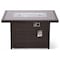 Leisuremod Mace Wicker Patio Modern Propane Fire Pit Table, Dark Brown CFW44G-DBR - alternate 6