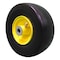 Antego 9x3.50-4 Flat Free Tire, 4in Hub, 3/4in Caged Roller bearings, 4PK A422503100651PU93504 - alternate 3