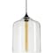 Sunlite 12in. Glass Cloche Dome E26 Base 49in. Cord 60W Max Bulb Not Included Black Canopy Pendant Light 07046-SU - alternate 1
