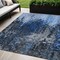 Homeroots 5' X 8' Navy Blue And Denim Blue Abstract Washable Indoor Outdoor Area Rug 577230 - alternate 1
