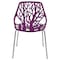 Leisuremod Modern Asbury Dining Chair with Chromed Legs, Purple AC16PR - alternate 1