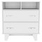 Homeroots 32" White Wood Two Drawer Dresser 477784 - alternate 4