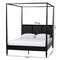 Baxton Studio Marisela Canopy Bed with Synthetic Rattan Headboard, Queen 260-14378-ZORO - alternate 3