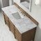 James Martin Vanities Brittany 60" Single Vanity, Pecan w/ 3 CM Carrara Marble Top 655-V60S-PCN-3CAR - alternate 5