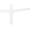 Homeroots 47" White Wood and Metal H-Shape Computer Desk With Two Drawers 489876 - alternate 4