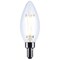 Satco 8 Watt C11 LED Clear Finish Candelabra Base 5000K 90 CRI 800 Lumens 120 Volt S11345 - alternate 2