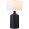 Homeroots 29" Black Ceramic Table Lamp With White Drum Shade 524283 - alternate 4