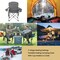Arrowhead Outdoor Portable Folding USB-Heated Camping Chair with 6-Can Armrest Cooler, Gray KKS0327U - alternate 4