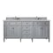 James Martin Vanities Brittany 72'' D Vanity, Urban Gray w/ Victorian Sil Silestone Top w/FreePower Wireless Charger 650-V72-UGR-FVSL - alternate 1