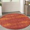 Homeroots 8' Red And Orange Round Abstract Indoor Outdoor Area Rug 545548 - alternate 5