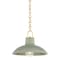Hudson Valley Lighting Pottersville 12.5 in. Pendant Aged Brass/Ceramic Moss Crackle 1914-AGB/CMC - alternate 1
