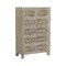 Homeroots 35" Gray Carved Floral Solid Wood Six Drawer Dresser 569590 - alternate 4