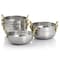 Martha Stewart 6 Piece Mini Vintage Circular Au Gratin Pan Set with Brass Handle 80660.01 - alternate 4