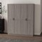 Manhattan Comfort 2-Piece Cornelia Storage Closet 1.0 and 2.0 in Grey 2-23BC-GY - alternate 1