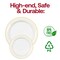 Smarty Had A Party 7.5" Clear with Gold Edge Rim Plastic Appetizer/Salad Plates, 120PK 117CLG-CASE - alternate 3