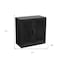 Homeroots 31" Black Textured Door Accent Cabinet With Three Shelves 564861 - alternate 5