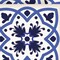 Homeroots 8" X 8" Blue And White Mosaic Peel And Stick Removable Tiles 399829 - alternate 3