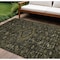 Homeroots 9' X 12' Charcoal Medallion Washable Indoor Outdoor Area Rug 607396 - alternate 1