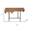 Homeroots 30" Brown Wall Mount Teak Rectangular Shower Bench With Legs 549358 - alternate 2