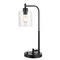 Jonathan Y Axel Modern 23" Iron/Seeded Glass Farmhouse Industrial USB Charging LED Task Lamp, Black JYL3078A - alternate 4