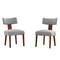 Homeroots Set of Two Gray and Brown Linen and Solid Wood Dining Side Chairs, 2PK 719665 - alternate 4