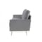 Homeroots 72" Gray Velvet Sofa With Brass Legs 480917 - alternate 6