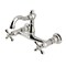 Kingston Brass Two-Handle Wall Mount Bridge Kitchen Faucet, Polished Nickel KS3256AX - alternate 1