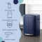 Happimess Marco Rectangular 10.6-Gallon Double Bucket Trash Can with Soft-Close Lid, Denim Blue HPM1005J - alternate 3